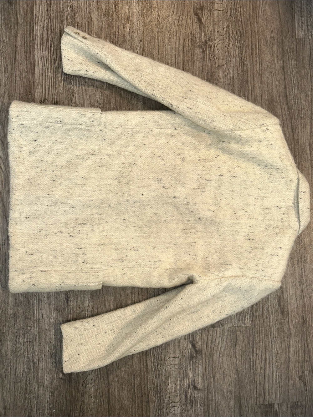 Vintage Liz Claiborne Wool Blazer Jacket Size 10 Ivory Speckled Made in Korea - Picture 7 of 10